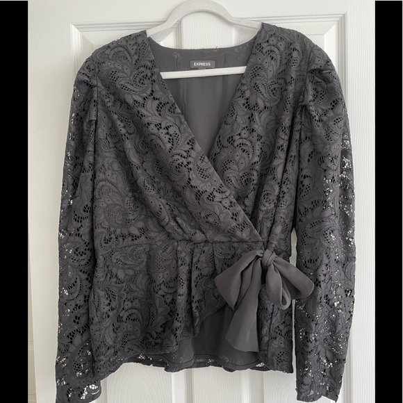 Express Lace Tie Top - Picture 1 of 3